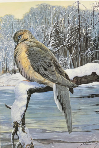 Mario Fernandez Dove Print The Last Day of Winter A/P with Cert 8"x12"