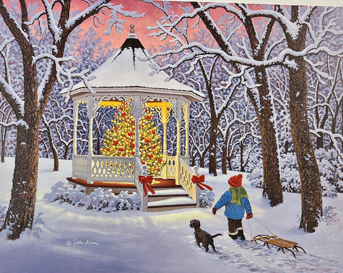 John Sloan Christmas Magic Art Print Signed/Numbered 15.5 x 12