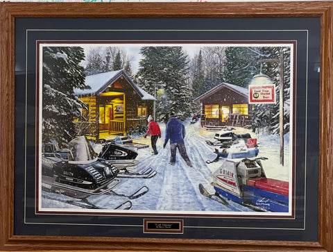 kevin Daniel Full House Snowmobile Art Print-Framed 39 x 29