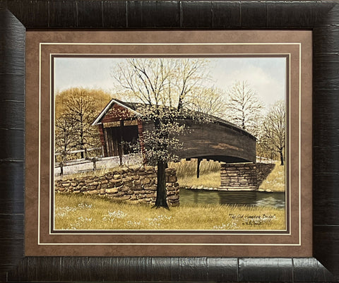 Billy Jacobs The old Humpback Bridge Spring Art Print Framed 23 x 19