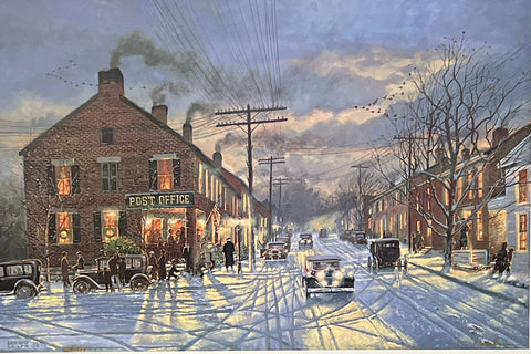 Dave Barnhouse City Sidewalks Busy Sidewalks S/N AP Art print