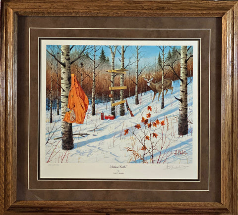 Les Kouba Nature Calls Deer Hunting Art Print Framed  25 x 23
