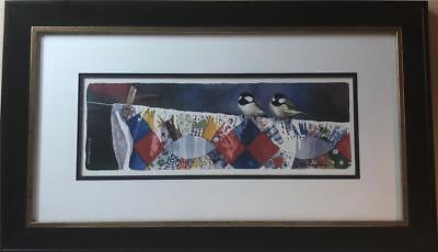 Adele Earnshaw It takes Two Chickadee Art Print-Framed 19.5 x 11.5