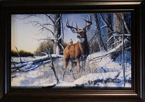 After the Season  by Jim Hansel Deer Buck Decorator  Framed Acrylic 14.5" x 10"