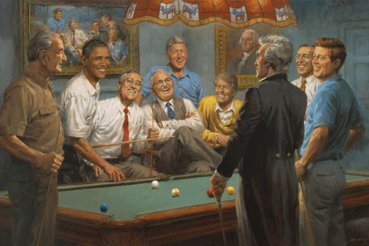 Andy Thomas Callin the Red S/N 30 x 20  Art Print Democratic Print