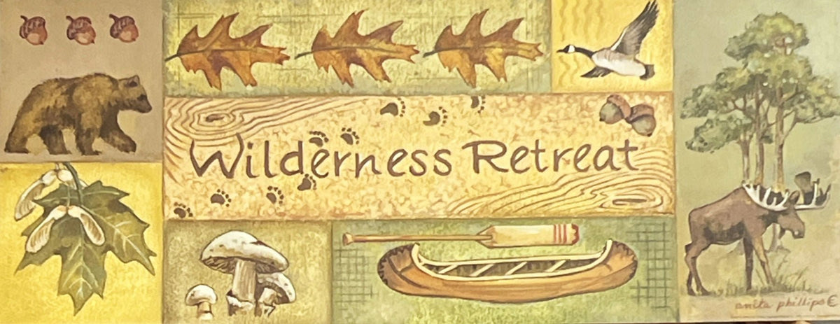 Anita Phillips Camping Wilderness Retreat Art Print (20x8)