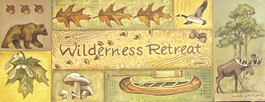 Anita Phillips Camping Wilderness Retreat Art Print (20x8)