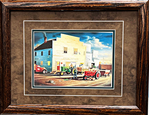 Charles Freitag Friendly Rivalry Farm Art Print-Framed 18.5 x 14.5