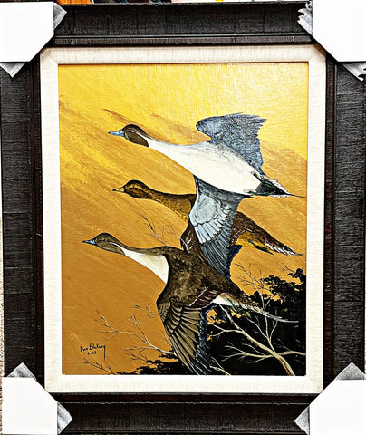 Don Blakney Original Art Waterfowl Duck Art Print-23.5 x 26-Framed
