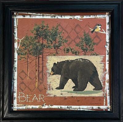 Anita Phillips Framed Wildlife Art Print Bear/Red (12x12)
