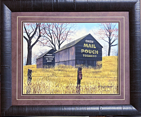 Billy Jacobs Treat Yourself Tobacco Barn Farm Art Print-Framed 23 x 19