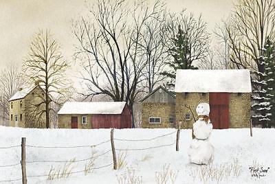 Billy Jacobs First Snow Snowman Art Print 18 x 12