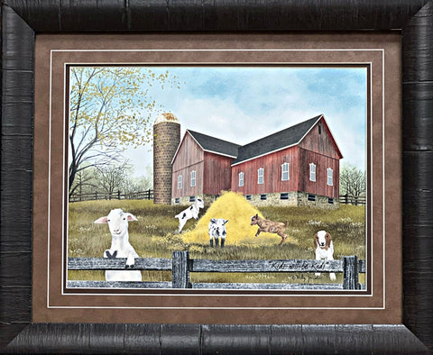 Billy Jacobs Framed and Matted Goat Farm Art Print 23 x 19