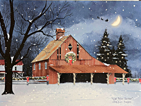 Billy Jacobs Old Barn Holiday Print Night Before Christmas (16x12)