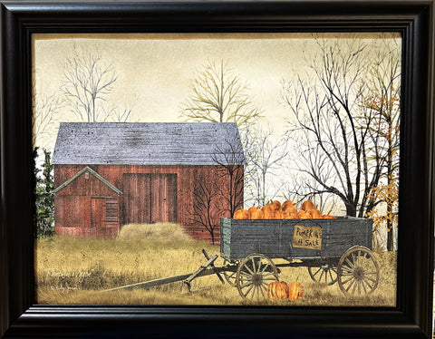 Billy Jacobs Pumpkins for Sale on Canvas Framed Print 14 x 11