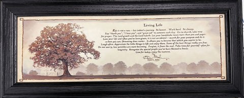Bonnie Mohr Living Life Inspirational Art Print-Framed