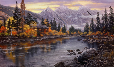 Bush, Mountain Hideaway P/P Art Print (27.5 x 16.5)