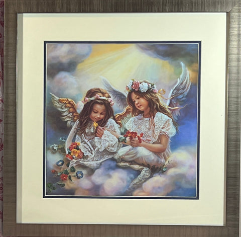 Sandra Kuck Heavenly Whisper Children Angel Art Print-Framed