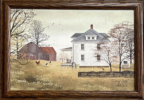 Billy Jacobs Spring Fever Farm Chicken Studio Art Print-Framed 20.5 x 14.5
