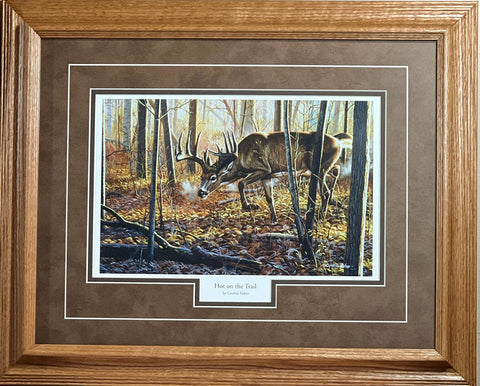 Cynthie Fisher Hot on the Trail Deer Art Print-Framed 21 x 17