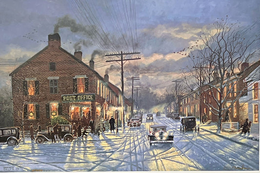 Dave Barnhouse City Sidewalks Busy Sidewalks S/N AP Art print