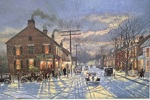 Dave Barnhouse City Sidewalks Busy Sidewalks S/N AP Art print