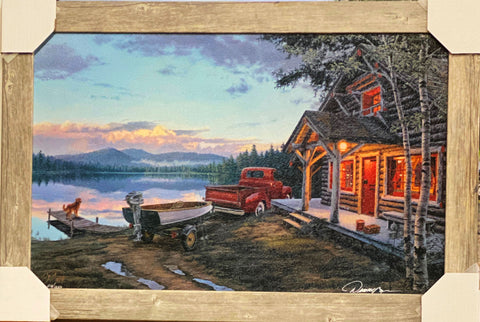 Bush, Cabin Fever Lake Cabin S/N Art Print-Framed 30.5 x 20.5