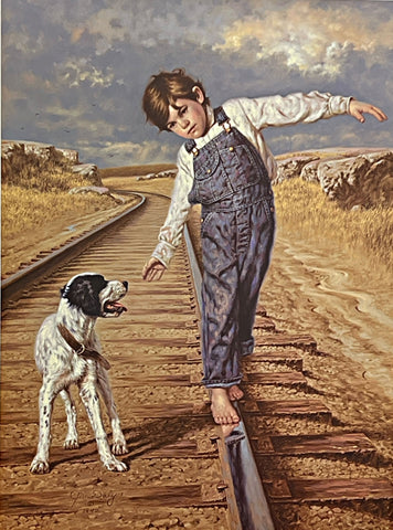 Jim Daly Walking the Rails S/N 26.75 x 21