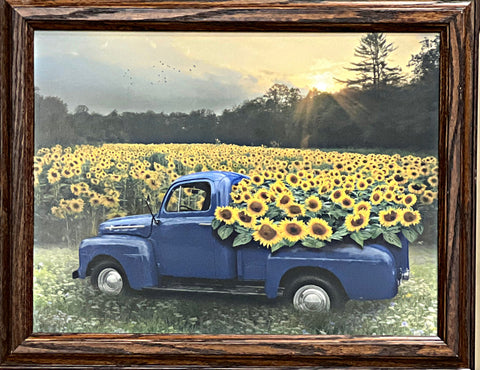 Lori Deiter Framed Studio Canvas Sunflower Field at Dusk (18.5"x14.5")