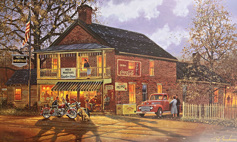 Dave Barnhouse American Made Motorcycle S/N Art Print 26 x 16