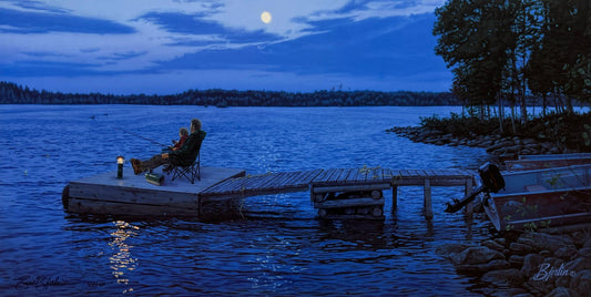 Eric Bjorlin, Quality Time Boy and Father S/N Fishing Art Print (28x14)
