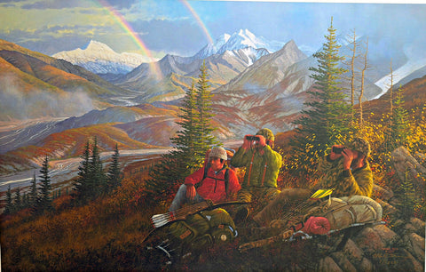 Michael Sieve S/N Backpacking Art print Backcountry-Hike In 27"x17" #7 out of 1325