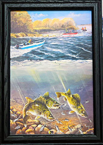 Ray Mertes Should Have Stopped Fishing Art Print-Framed 14.5 x 20.5