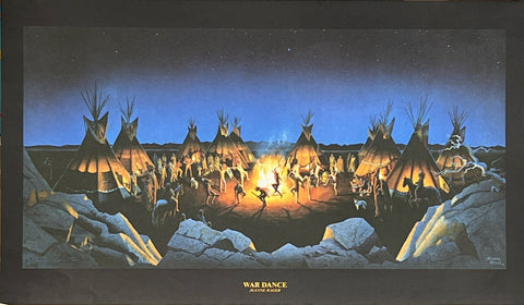 Jeanne Rager War Dance Native American S/N art Print with Cert