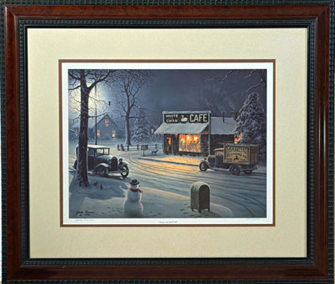 Jesse Barnes Supper and Small talk Nostalgic S/N Art Print w Cert