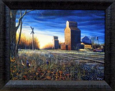 Jim Hansel ''The Harvest Season'' Studio Canvas Framed Print- 19'' x 15''