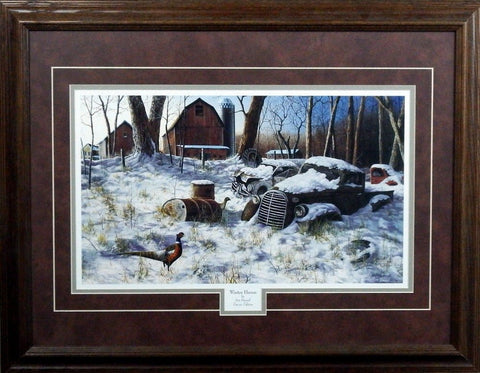 Jim Hansel Winter Haven Pheasant Farm Encore Art Print-Framed