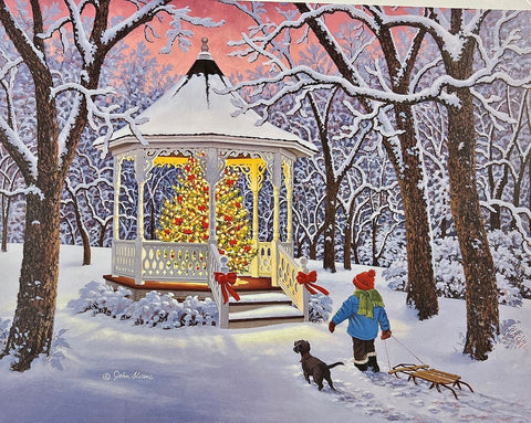 John Sloan Christmas Magic Art Print Signed/Numbered 15.5 x 12
