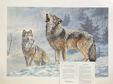 Jorge Mayol Solo Singer-S/N Gray Wolves Art Print 28 x 19