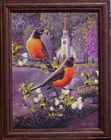 Kim Norlien Robins Songbirds Art Print-Framed 11 x 14