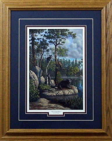 Kim Norlien The Guardian Bear Cub Art Print 21 x 17-Framed