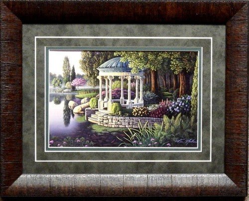 Kim Norlien The Shelter Garden Pond Print-Framed