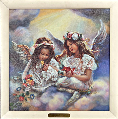 Kuck, Gift from An Angel S/N Art Print Canvas Framed 15.5 x 15.5
