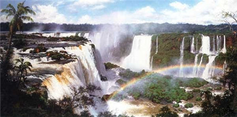 Larry Dyke Fountains of the Rain Forrest S/N Art Print  36 x 18