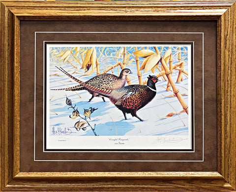 Les Kouba, Cornfed Ringnecks Art Print Framed 21 x 17