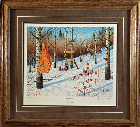 Les Kouba Nature Calls Deer Hunting Art Print Framed  25 x 23