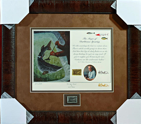 Les Kouba "The Magic Moment" Darkhouse Spearing Framed Print With Silver Pin