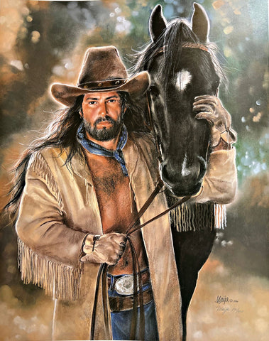 Maija High Country Mountain Man Art Print S/N 22 x 27.5