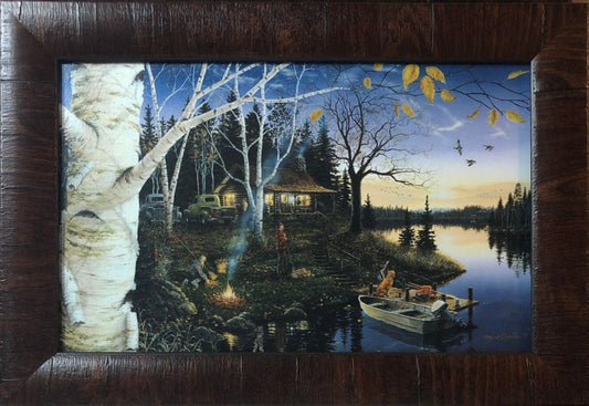 Mark Daehlin Closing Time Cabin Lake Art Print-Framed 19 x 13