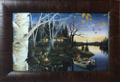 Mark Daehlin Closing Time Cabin Lake Art Print-Framed 19 x 13